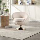 360 Degree Swivel Cuddle Barrel Accent Chairs, Round Armchairs with Wide Upholstered, Fluffy Fabric Chair for Living Room, Bedroom, Office, Waiting Rooms