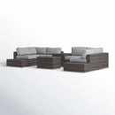 Wicker Sectional Seating Group With Cushions by Unique Piece Furniture