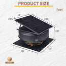 12" Adjustable Solar Roof Vent Fan with Remote Control by HouseOfZazla