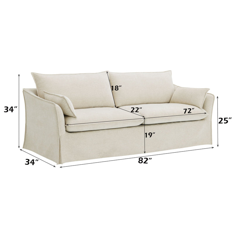 Shane - Sofa With 2 Pillows - Beige, photo 3 of 4
