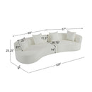Elegant Curved Sectional Sofa With Full Foam Comfort
