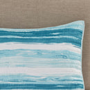 6 Piece Printed Quilt Set with Throw Pillows Aqua Full/Queen