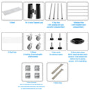 3 Tier Standing Shelf Units, 3000 LBS NSF Height Adjustable Metal Garage Storage Shelves with Wheels, Heavy Duty Storage Rack Metal Shelves - Black - 3T-2472-CHROME