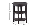 Westley Falls - Round Accent End Table - Graphite