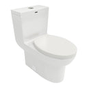 1 Piece Toilet & Dual Flush, Soft Closing Seat - White by HouseOfZazla