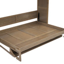 Full Size Murphy Bed With Wardrobe, Drawers, And Open Shelves - Wood by HouseOfZazla