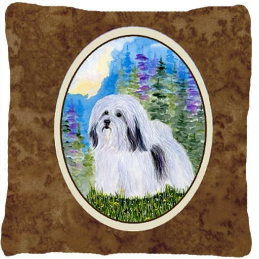 Havanese Decorative   Canvas Fabric Pillow