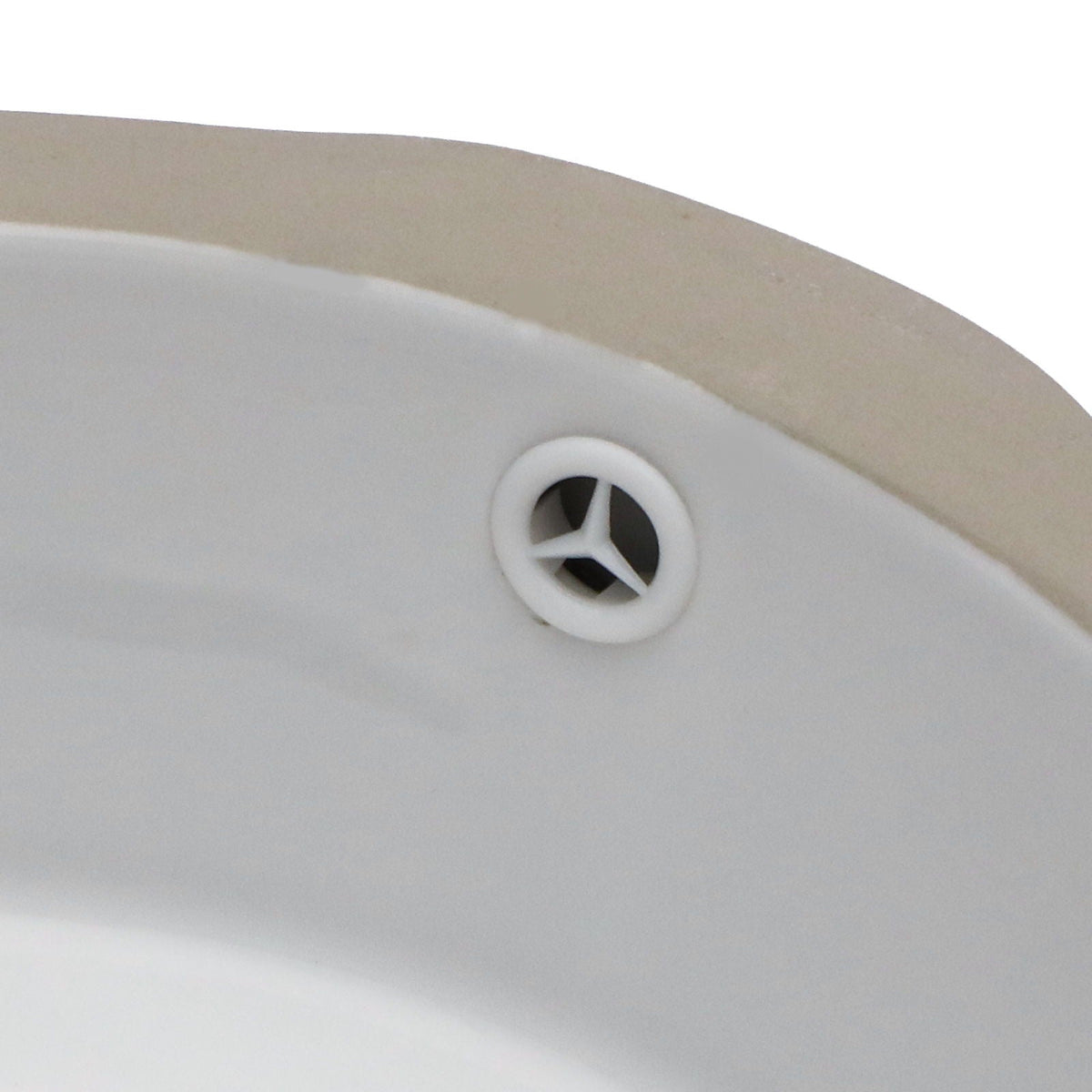 Ceramic Round Undermount Bathroom Sink With Overflow, European Style - White, photo 7 of 11