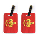 Christmas Tree Fleur de lis with lights Luggage Tag