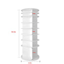 8 Tier Rotating Shoe Rack Tower, 360 Degree Spinning Shoe Organizer And Storage Carousel For Closet Or Entryway - White by HouseOfZazla