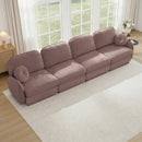 137" Chenille Cloud 4-Seater Sofa