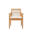 7 Pieces Acacia Wood Outdoor Dining Set with Cushions by HouseOfZazla