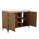 48" Freestanding Bathroom Vanity With Double Sink, Soft Closing Door Hinge (KD-Package)G