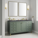 James Martin Chicago 60" Double Bathroom Vanity, Smokey Celadon