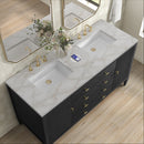 James Martin Myrrin 60" Double Bathroom Vanity, Carbon Oak