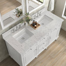 James Martin Lorelai 60" Double Bathroom Vanity, Bright White