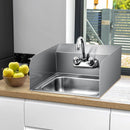 Stainless Steel Sink Wall Mount Hand Washing Sink with Faucet and Side Splash by LJGDeals