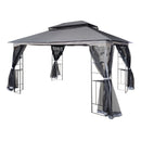 Patio Gazebo Tent With Ventilated Double Roof And Mosquito Net For Backyard Or Garden by HouseOfZazla