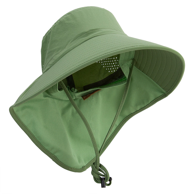 UPF 50+ Wide Brim Sun Hat With Neck Flap