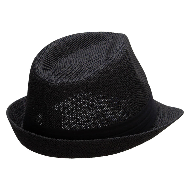 Big Size Paper Straw Fedora with Triple Pleated Band