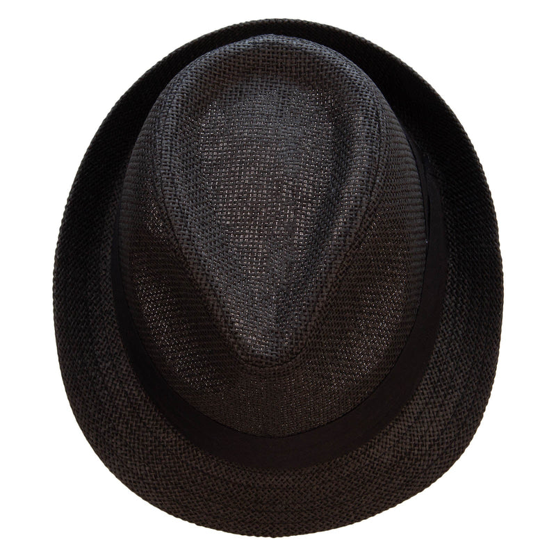 Big Size Paper Straw Fedora with Triple Pleated Band