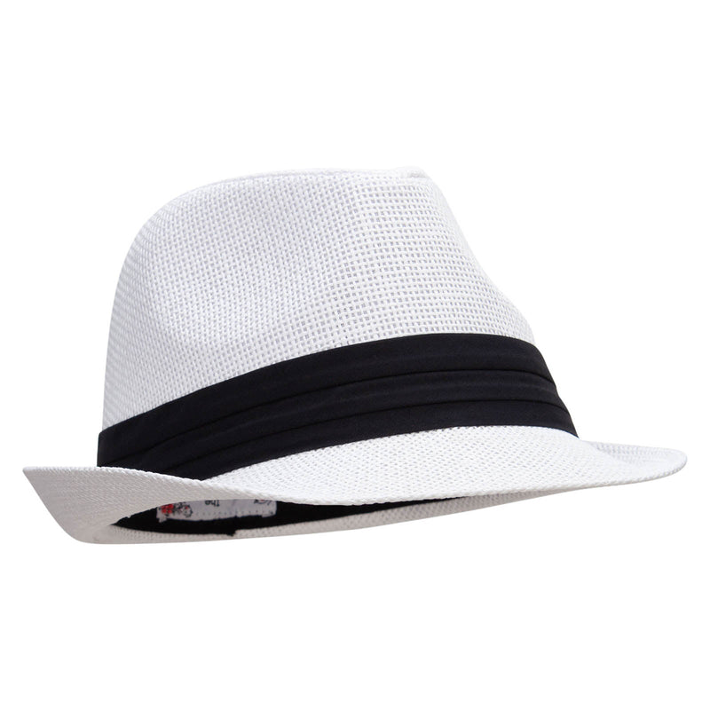 Big Size Paper Straw Fedora with Triple Pleated Band
