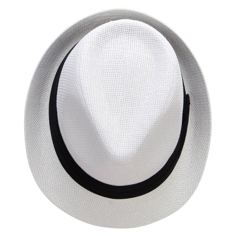 Big Size Paper Straw Fedora with Triple Pleated Band