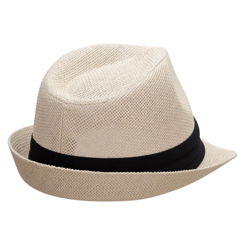 Big Size Paper Straw Fedora with Triple Pleated Band