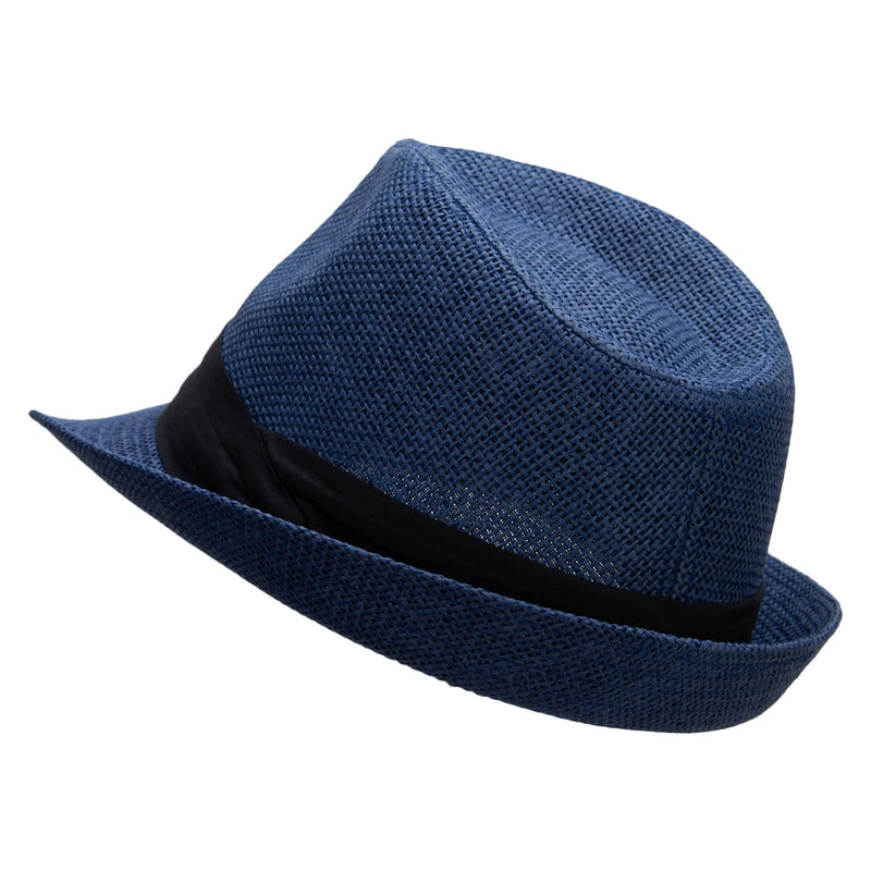 Big Size Paper Straw Fedora with Triple Pleated Band