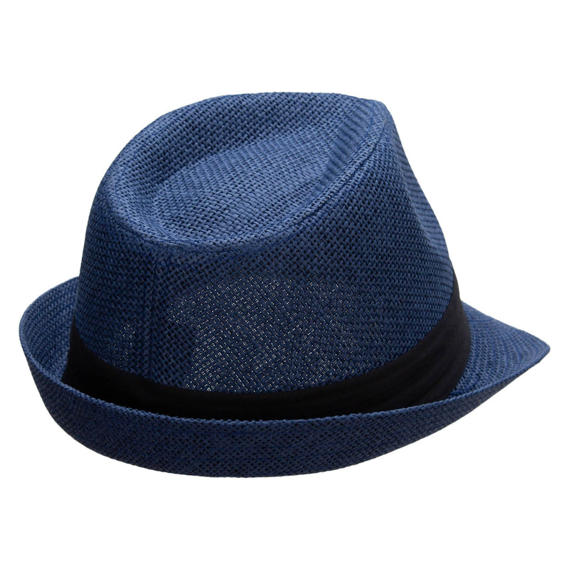 Big Size Paper Straw Fedora with Triple Pleated Band