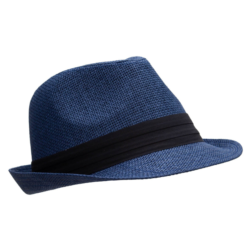 Big Size Paper Straw Fedora with Triple Pleated Band