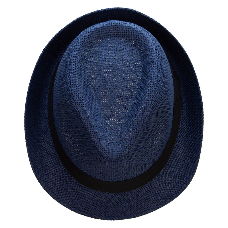 Big Size Paper Straw Fedora with Triple Pleated Band