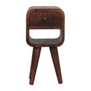Solid Wood Extra Mini Chestnut Curve Lower Nightstand
