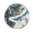 Lyda - Marble Print End Table - Blue by HouseOfZazla