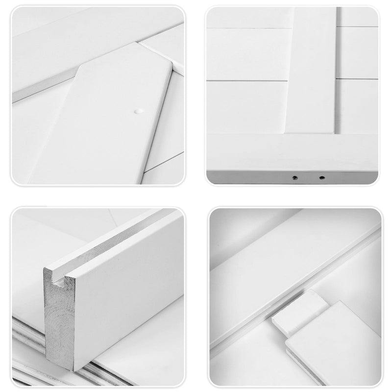 36" x 84" K" Style Wood Primed Standard Barn Door Slab, DIY Unfinished Solid Wood Paneled Door, Interior Single Door Slab