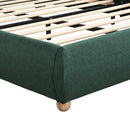 Upholstered Platform Bed Frame With Curved Headboard by HouseOfZazla