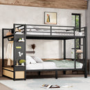 Queen Over Queen Size Metal Bunk Bed for Teens