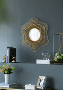 D27x2.4' Metal Starburst Wall Mirror, Wall Mounted Home Decor by HouseOfZazla