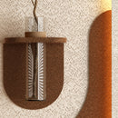 Adjustable 3 Color LED Sandstone Wall Decor With Simulated Plants, Vase & Rabbit Statue - Light Coffee