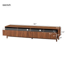 TV Stand, Entertainment Center With Fluted Drawers For Living Room - Walnut by HouseOfZazla