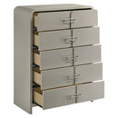Aria - 5 Drawer Chest - Beige by HouseOfZazla
