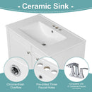 Freestanding Bathroom Vanity With Sink, Soft Close Door, 3 Drawers