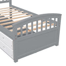 Platform Storage Bed Solid Wood Bed With 6 Drawers by HouseOfZazla