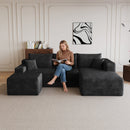 95" Cloud Sectional Sofa with 1 Ottoman