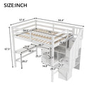 Loft Bed & L Shaped Desk, Drawers, Cabinet, And Storage Staircase by Unique Piece Furniture