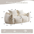 Giant Bean Bag Couch, Ultra Soft Fluffy Loveseat For Living Room by Unique Piece Furniture