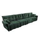 Modern 4-Seater Sofa, Solid Wood Frame In Premium Chenille