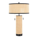 Cylinder - Rattan Contemporary Rattan Table Lamp by HouseOfZazla