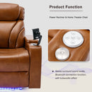Power Motion Recliner Electric Power Recliner With USB Charging Port, Hidden Arm Storage, Convenient Cup Holder And tooth Speaker by Unique Piece Furniture