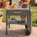 Foldable Outdoor Kitchen Cart With Storage For Patio by HouseOfZazla